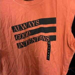 Torrid Orange Tank Top with Black Print